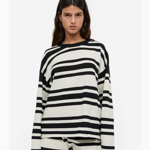 H&M stripe knit short set